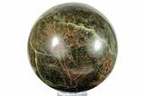 Polished Green Apatite Sphere - Madagascar #253326-1